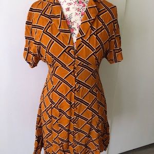 Orange Dress 70s Style